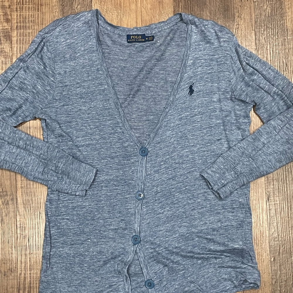 Ralph Lauren Heathered Light Blue Sweater
